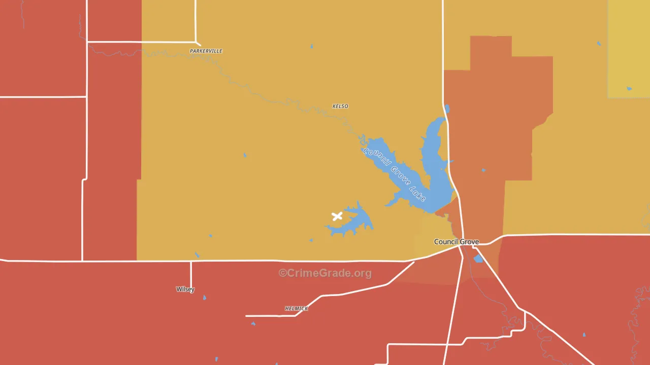 Morris County, KS Map of Drug-Related Crime Rates