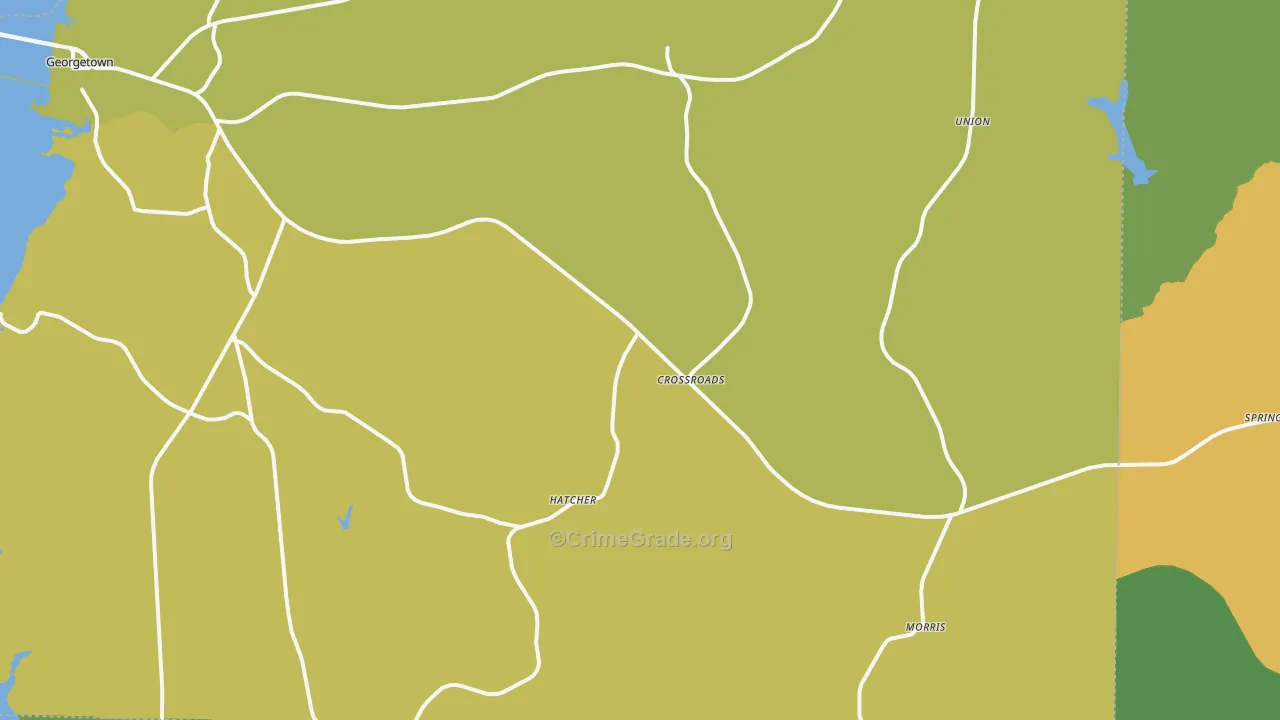 Morris, GA Map of Drug-Related Crime Rates