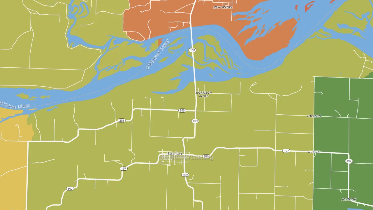 Morrison Bluff, AR Map of Drug-Related Crime Rates