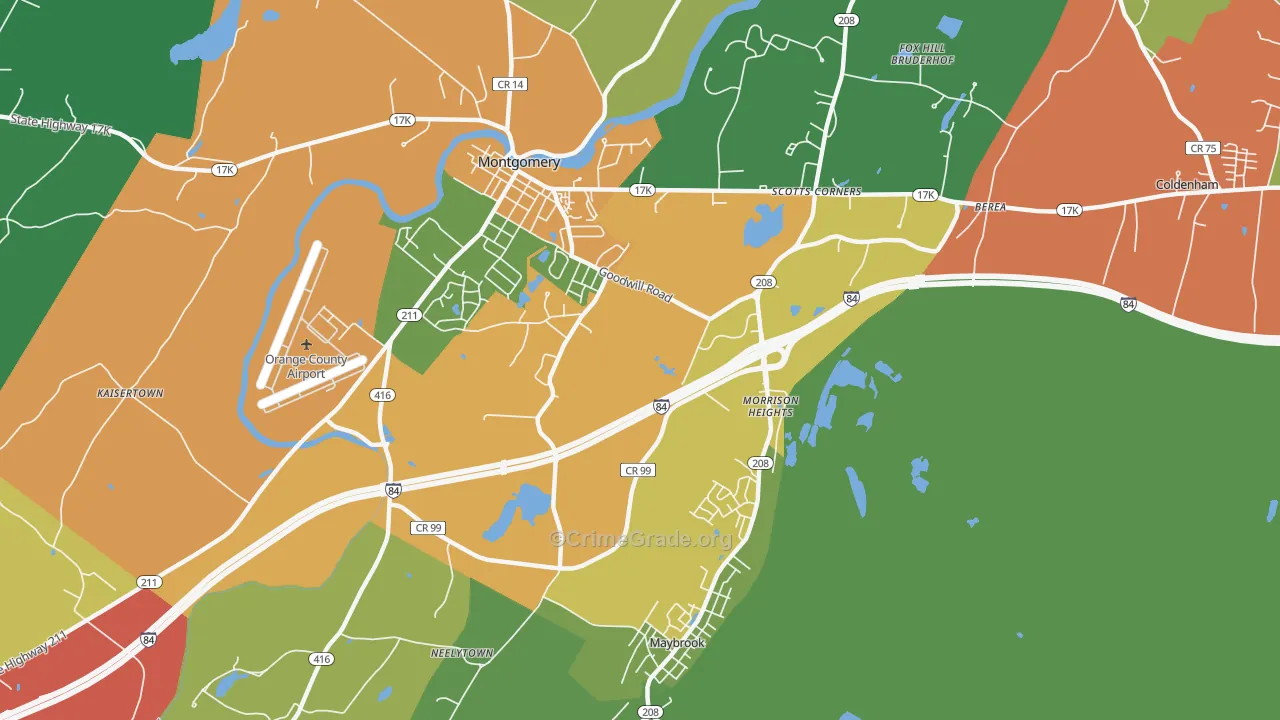 Morrison Heights, NY Map of Drug-Related Crime Rates