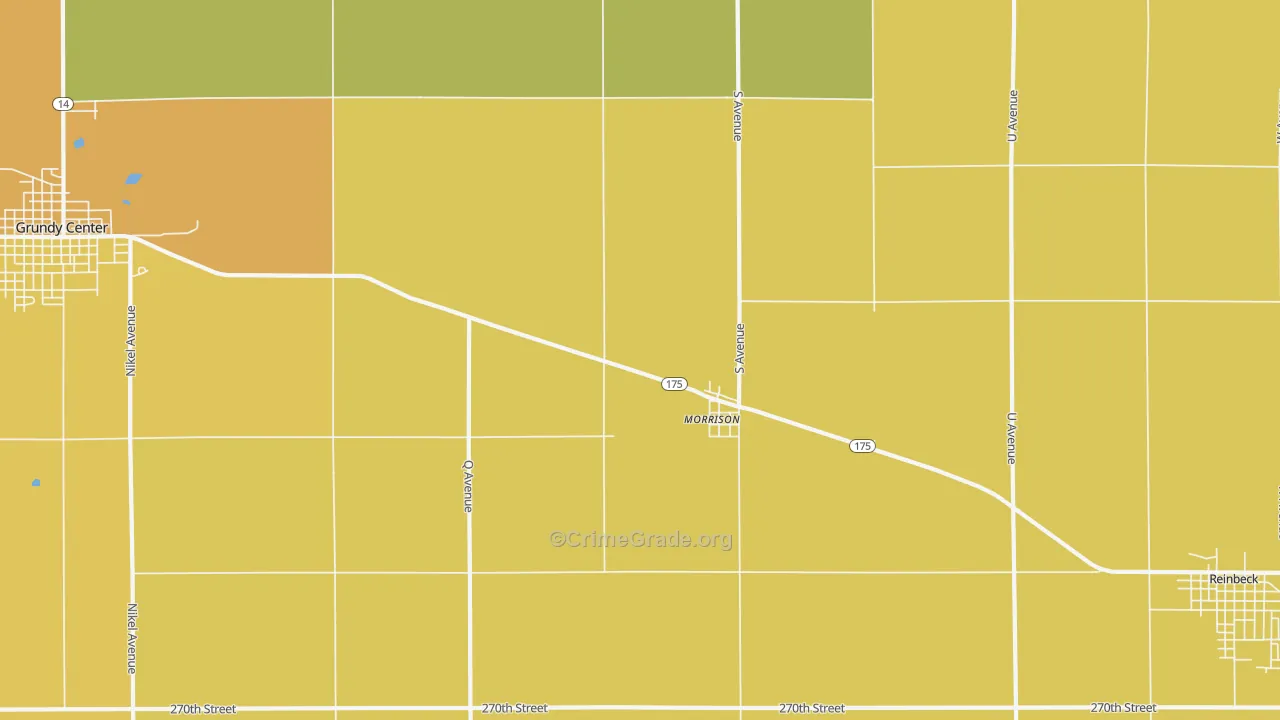 Morrison, IA Map of Drug-Related Crime Rates