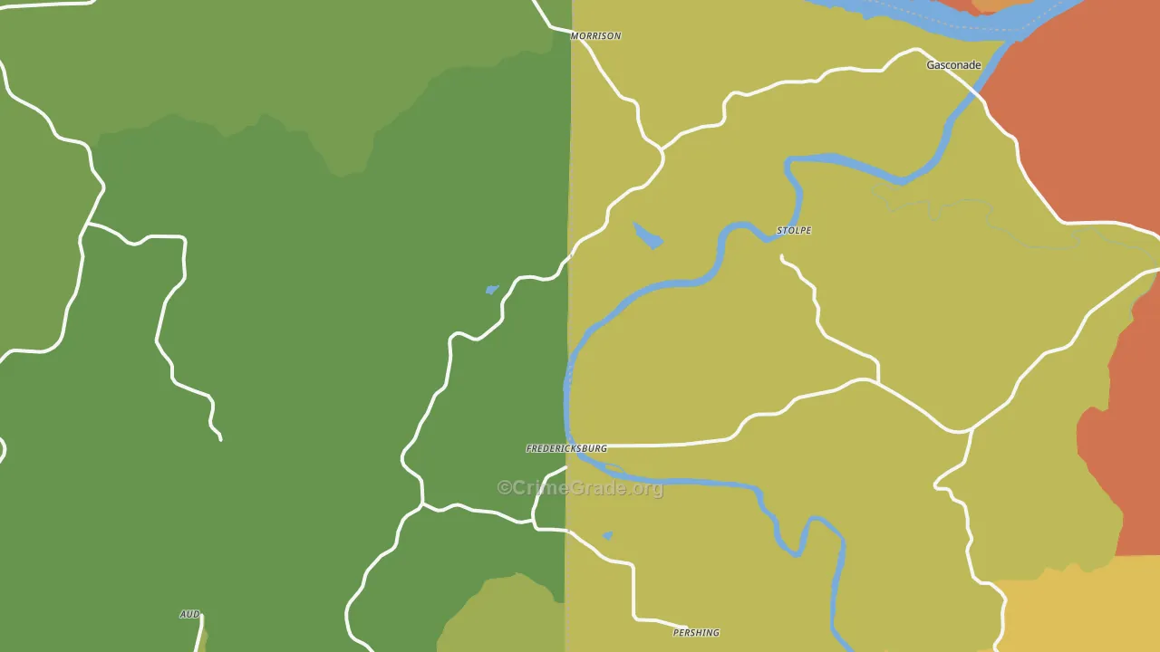 Morrison, MO Map of Drug-Related Crime Rates