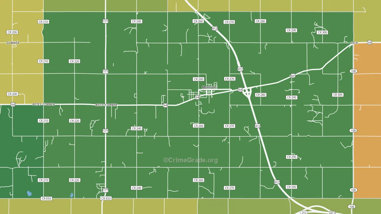 Morrison, OK Map of Drug-Related Crime Rates