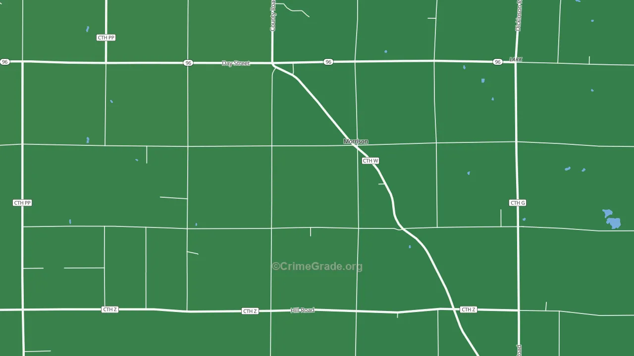 Morrison, WI Map of Drug-Related Crime Rates