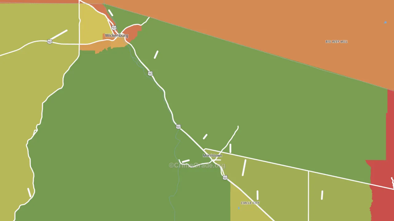 Morristown, AZ Map of Drug-Related Crime Rates
