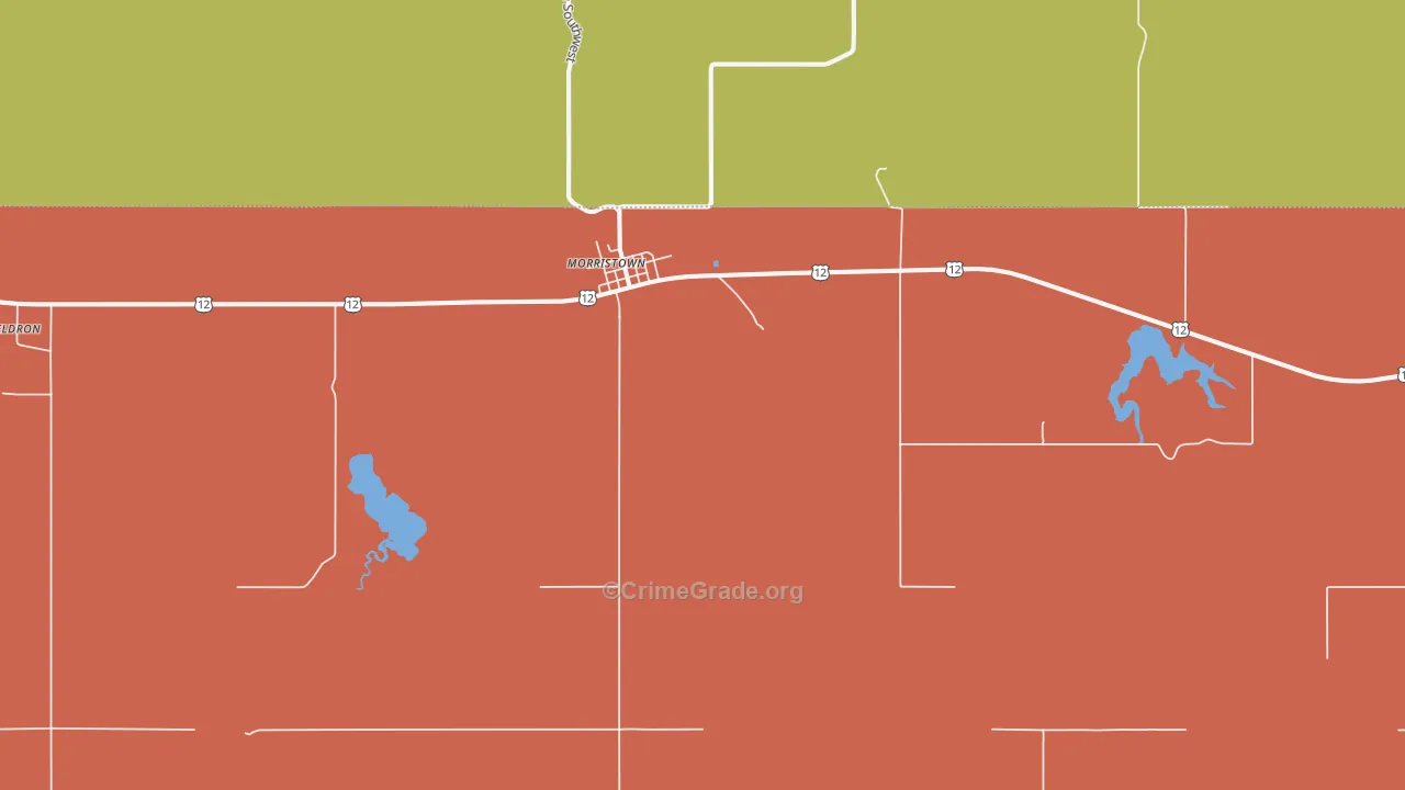 Morristown, SD Map of Drug-Related Crime Rates