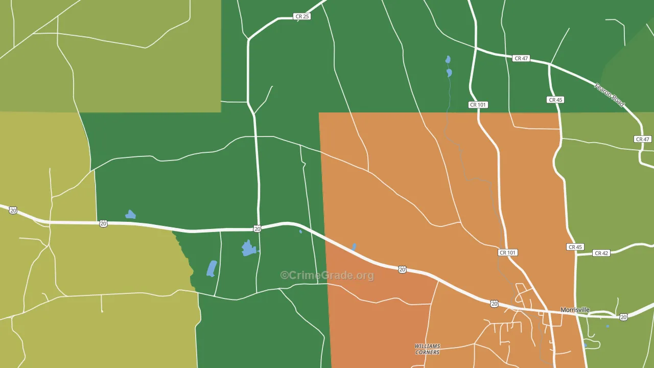 Morrisville Station, NY Map of Drug-Related Crime Rates
