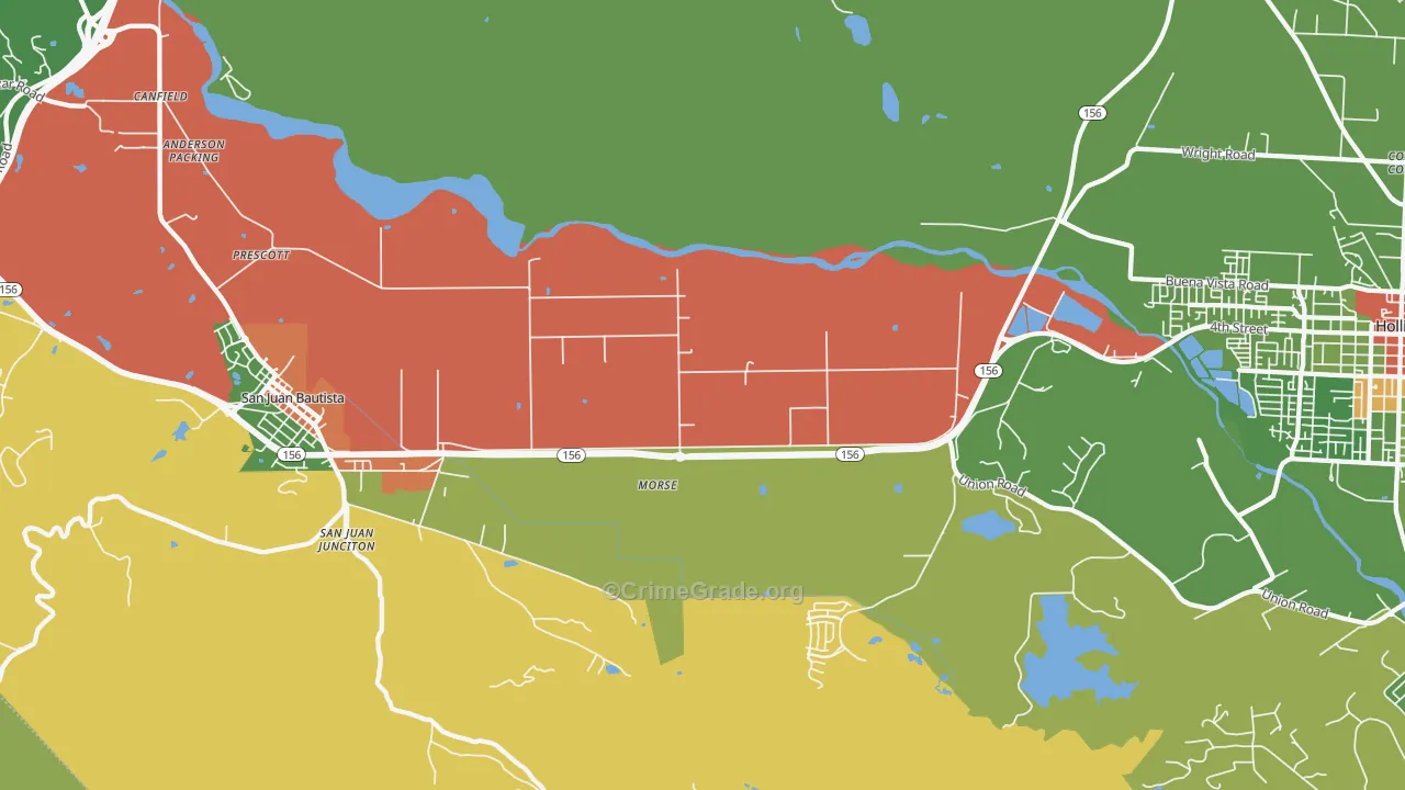 Morse, CA Map of Drug-Related Crime Rates