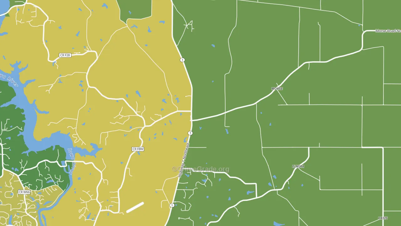 Morse, IA Map of Drug-Related Crime Rates