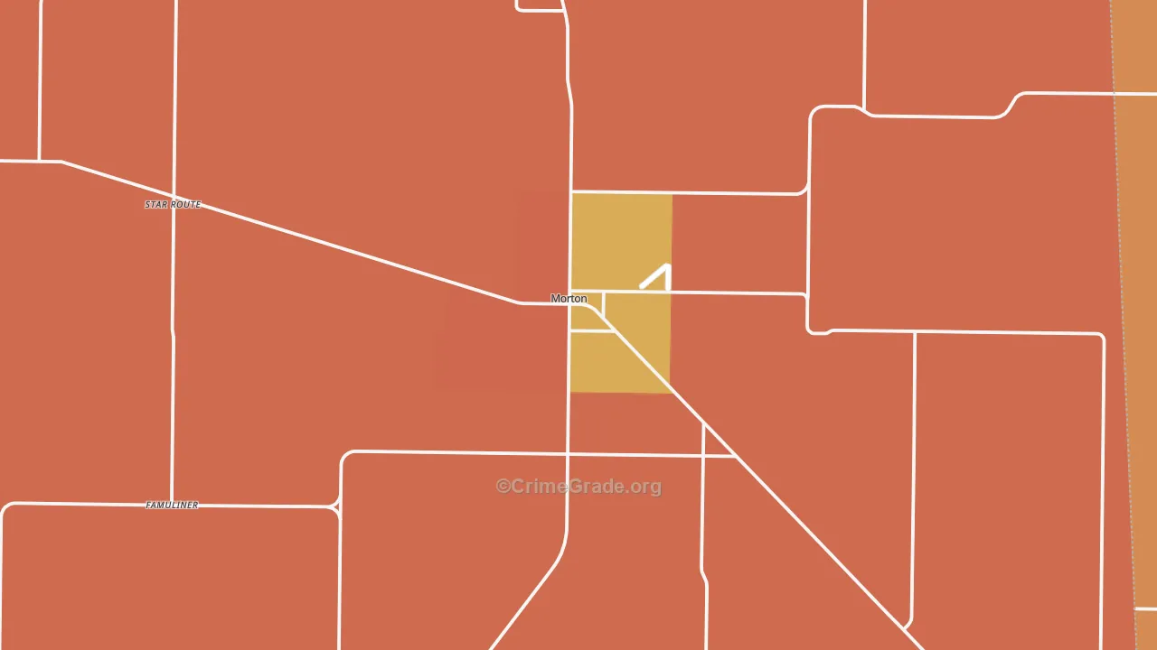 Morton, TX Map of Drug-Related Crime Rates