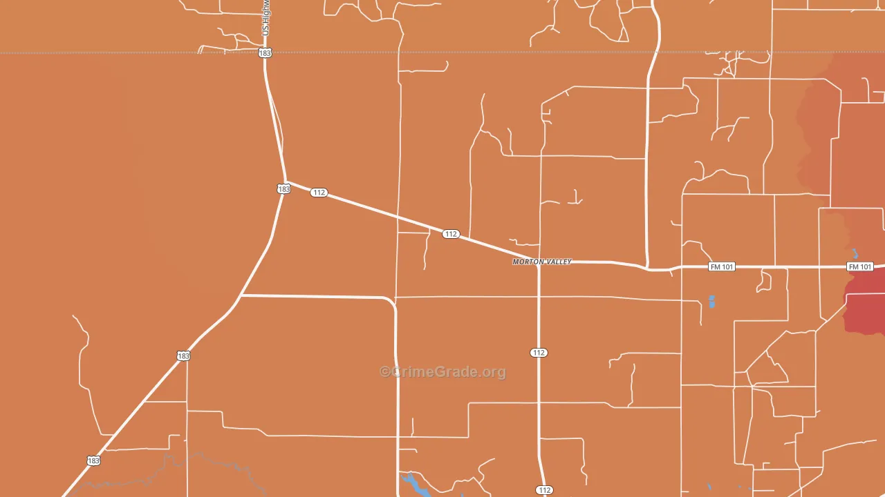 Morton Valley, TX Map of Drug-Related Crime Rates