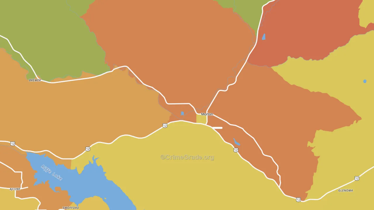 Morton, WA Map of Drug-Related Crime Rates