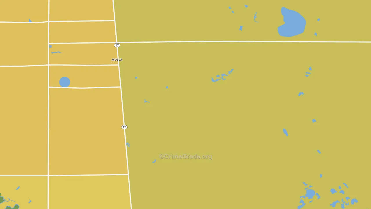Mosca, CO Map of Drug-Related Crime Rates