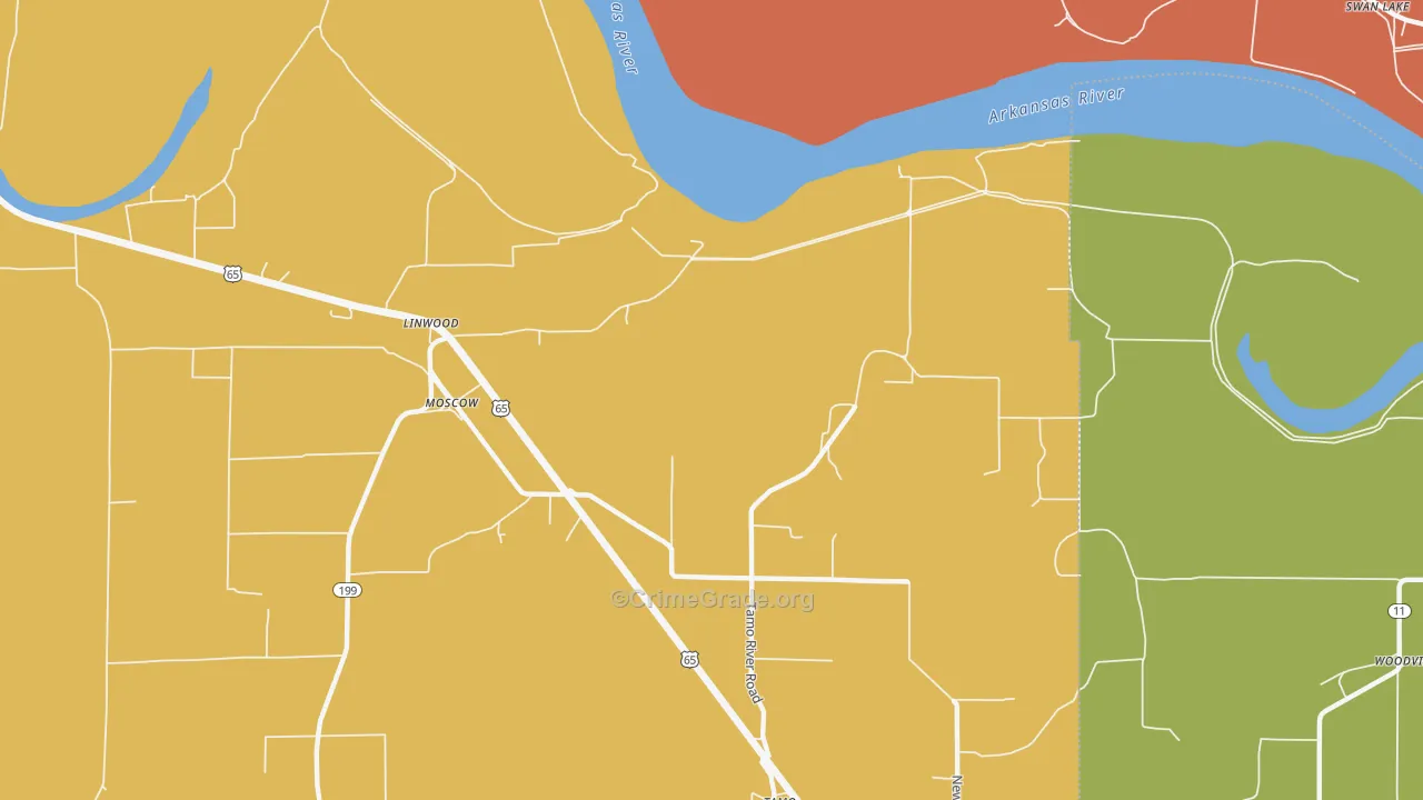 Moscow, AR Map of Drug-Related Crime Rates