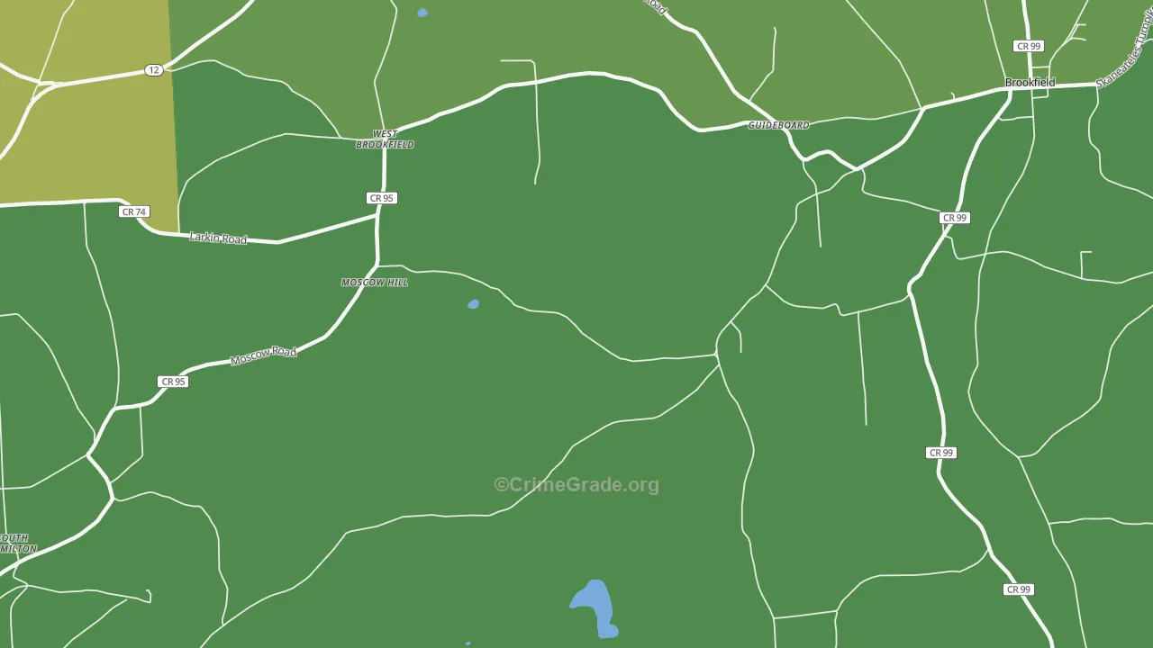 Moscow Hill, NY Map of Drug-Related Crime Rates