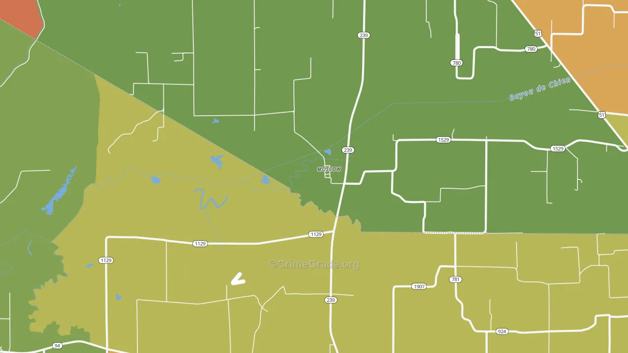 Moscow, KY Map of Drug-Related Crime Rates