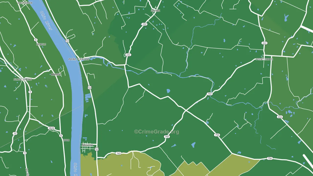 Moscow, OH Map of Drug-Related Crime Rates