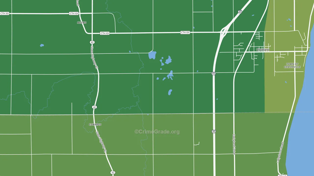 Mosel, WI Map of Drug-Related Crime Rates