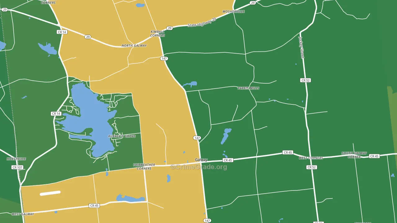 Mosherville, NY Map of Drug-Related Crime Rates