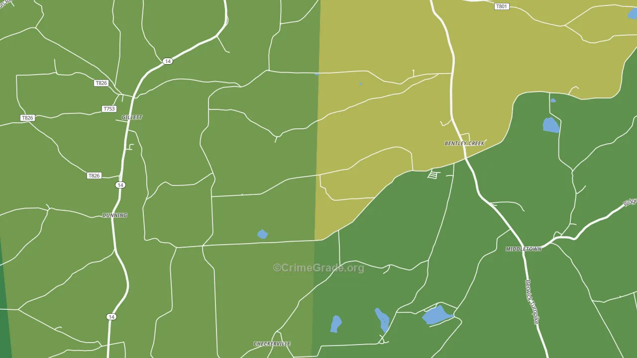 Mosherville, PA Map of Drug-Related Crime Rates