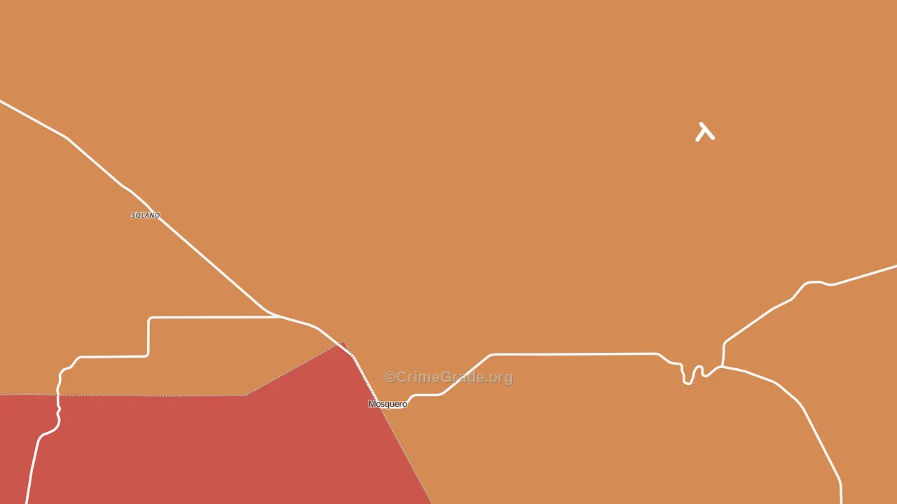 Mosquero, NM Map of Drug-Related Crime Rates