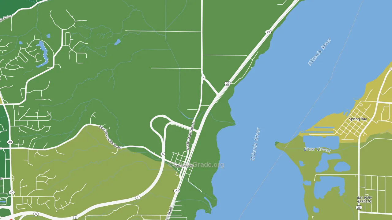Mossville, IL Map of Drug-Related Crime Rates