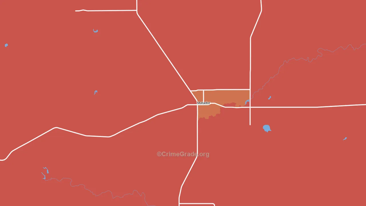 Motley County, TX Map of Drug-Related Crime Rates