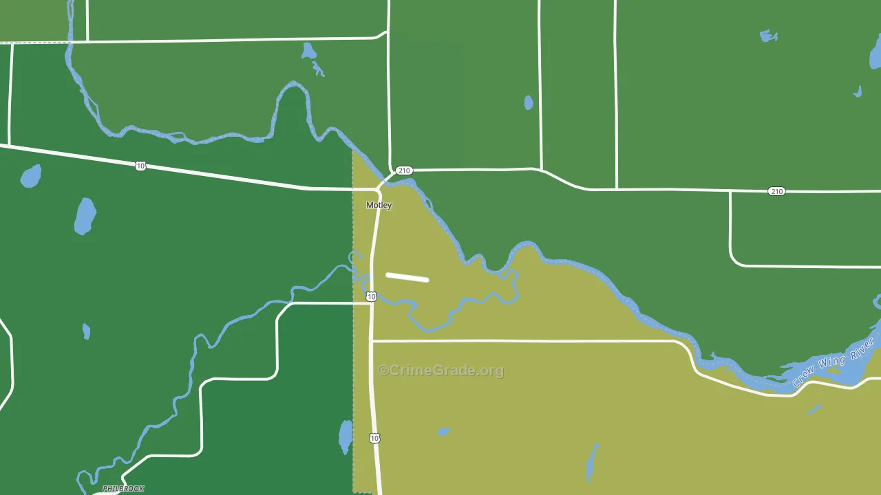 Motley, MN Map of Drug-Related Crime Rates