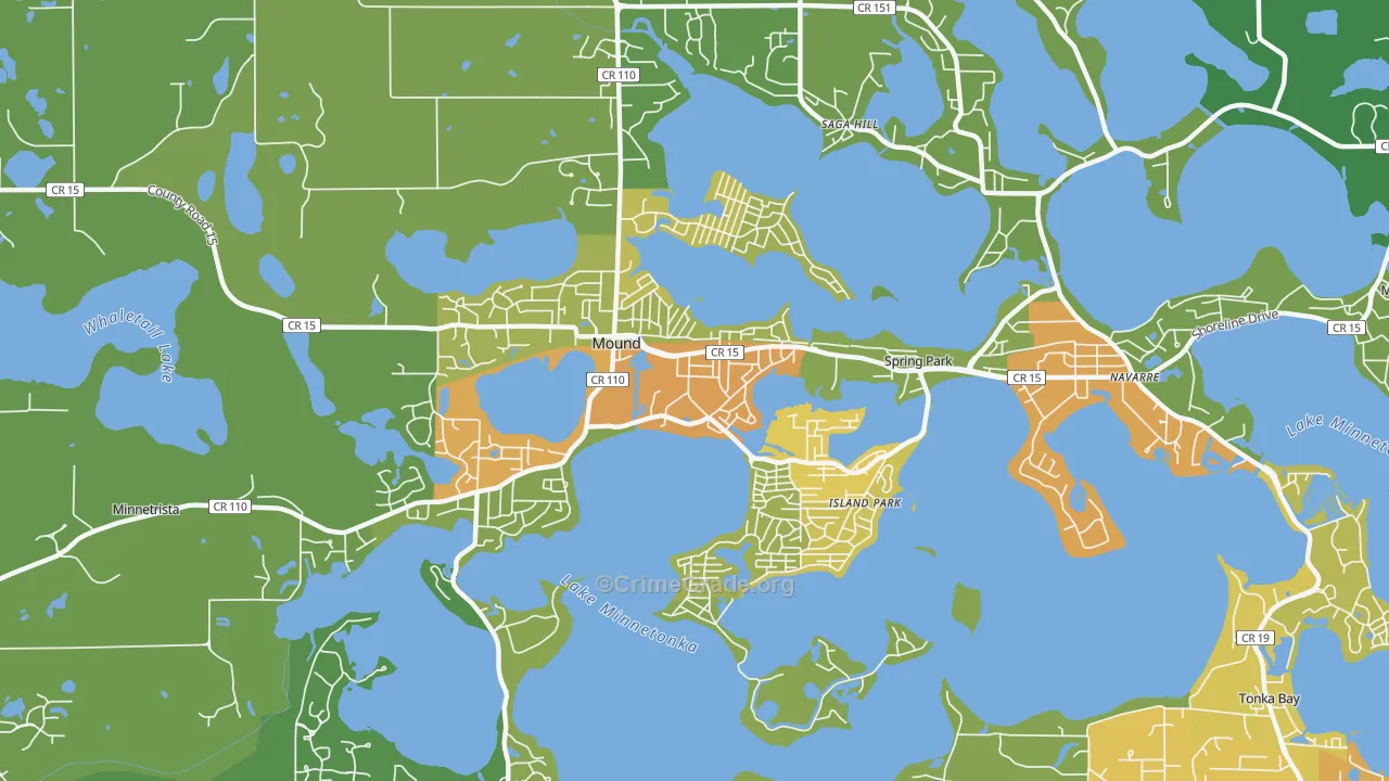 Mound, MN Map of Drug-Related Crime Rates