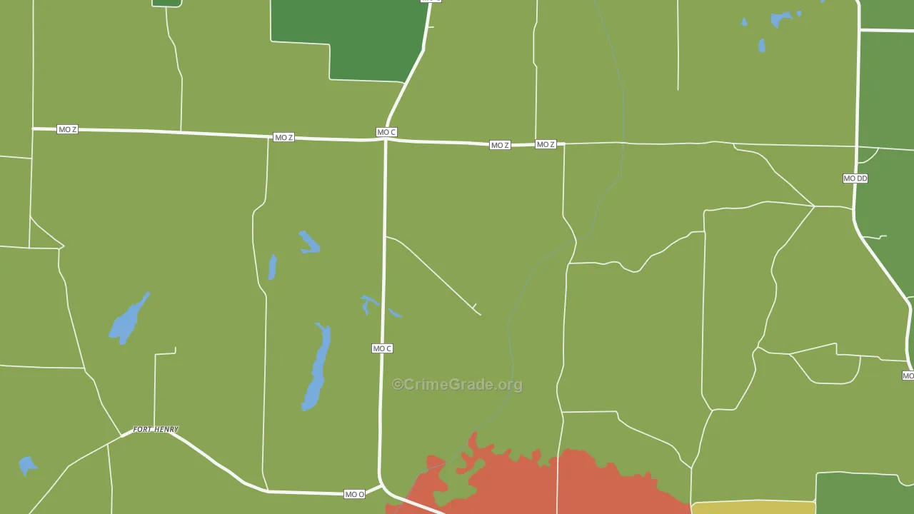 Mount Airy, MO Map of Drug-Related Crime Rates