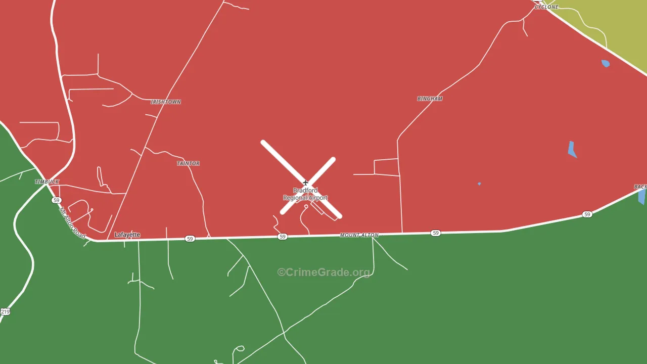Mount Alton, PA Map of Drug-Related Crime Rates