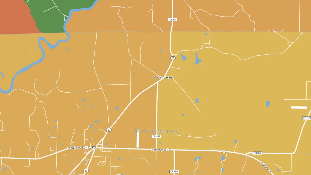Mount Carmel, FL Map of Drug-Related Crime Rates