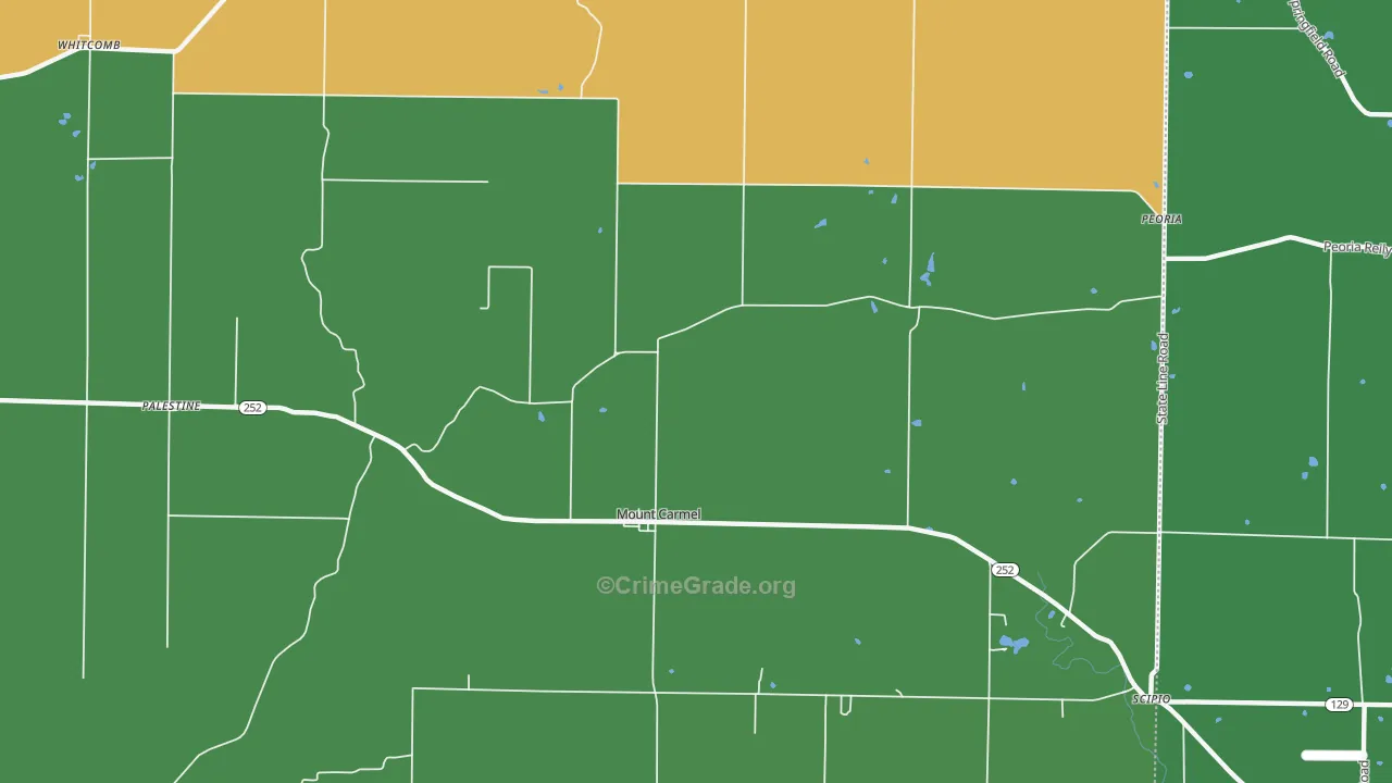 Mount Carmel, IN Map of Drug-Related Crime Rates
