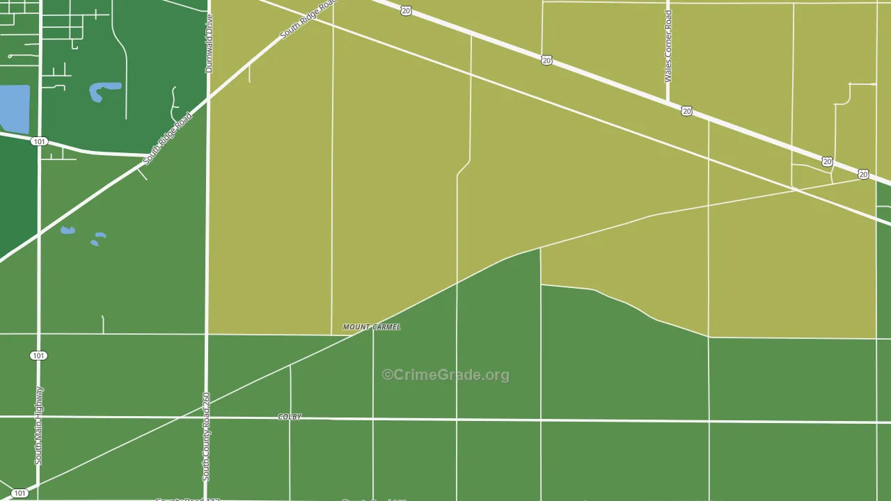 Mount Carmel, OH Map of Drug-Related Crime Rates