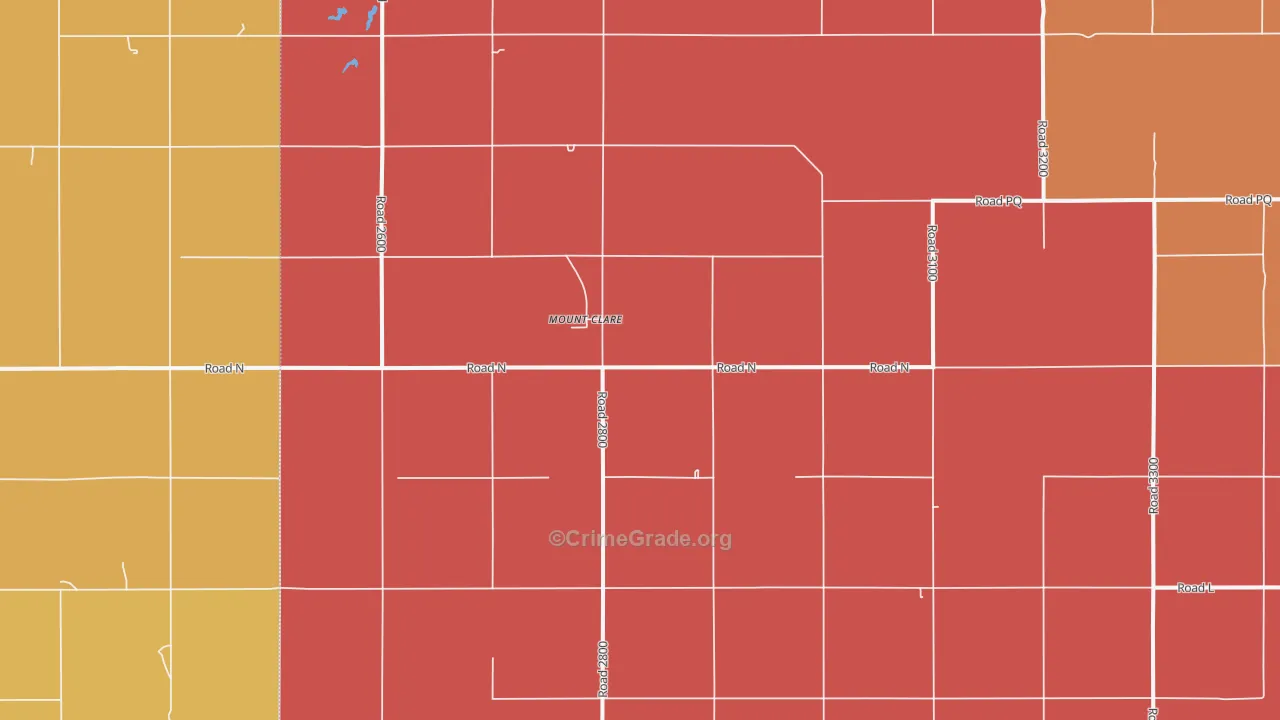 Mount Clare, NE Map of Drug-Related Crime Rates