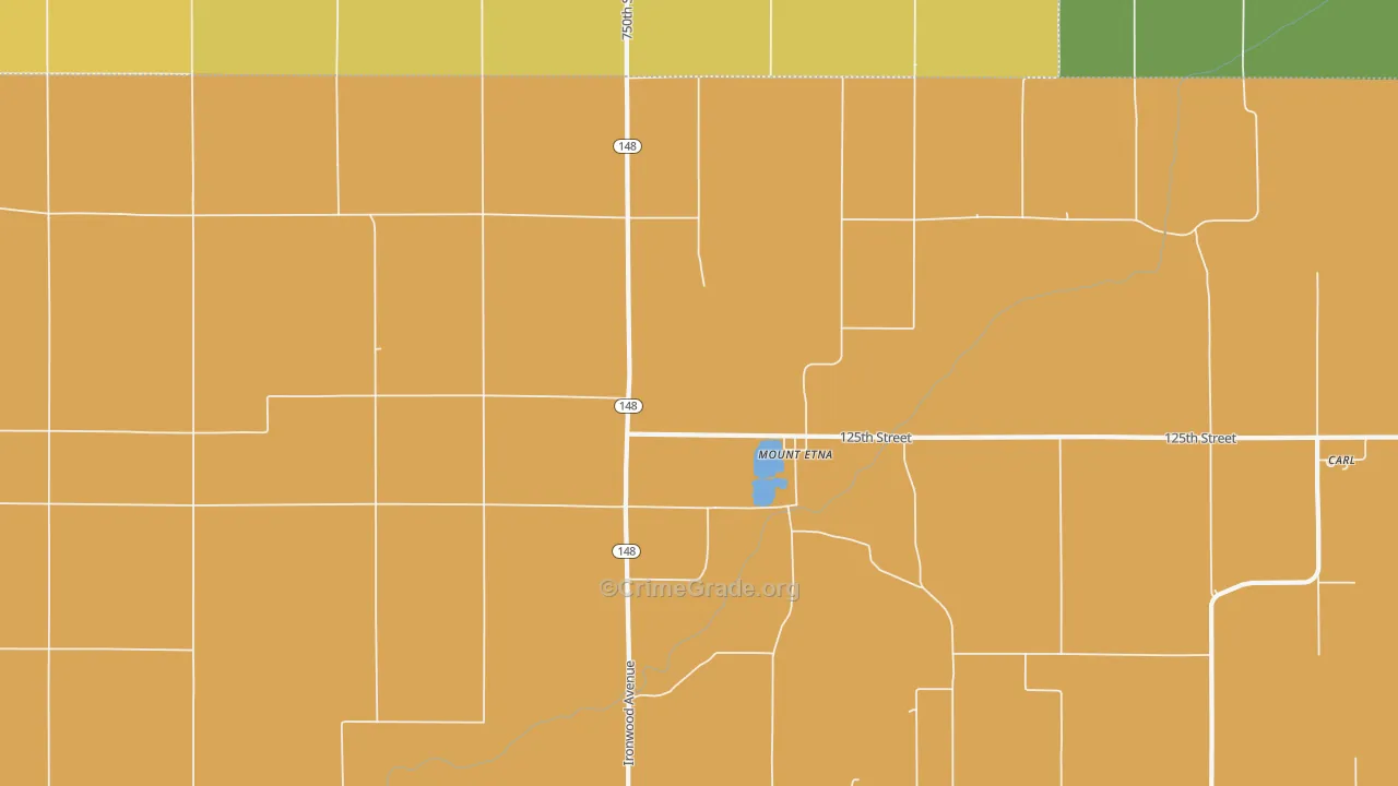 Mount Etna, IA Map of Drug-Related Crime Rates