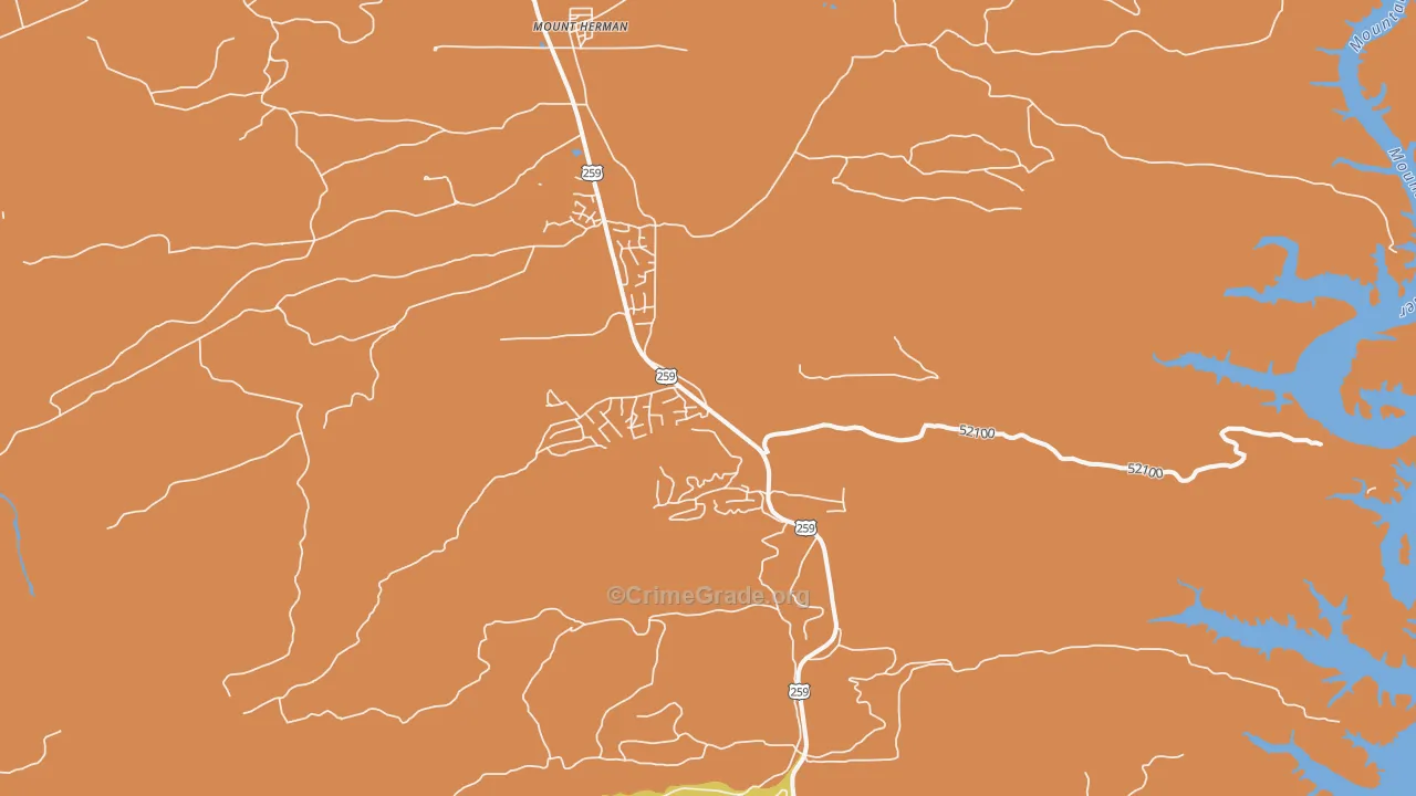 Mount Herman, OK Map of Drug-Related Crime Rates