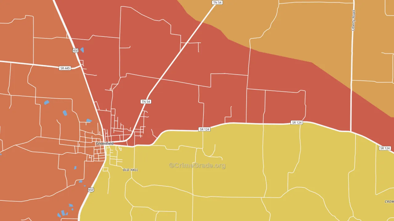 Mount Herman, TN Map of Drug-Related Crime Rates