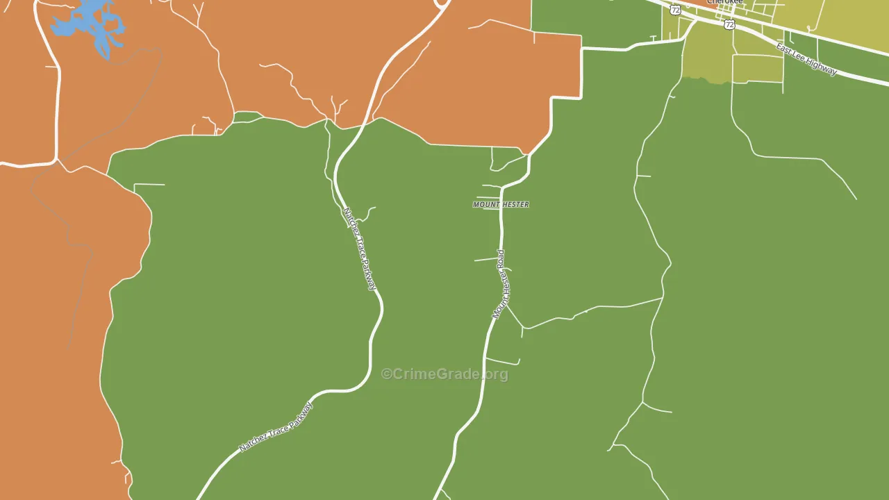 Mount Hester, AL Map of Drug-Related Crime Rates