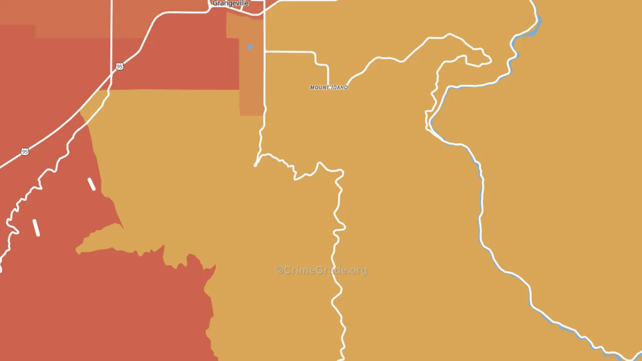 Mount Idaho, ID Map of Drug-Related Crime Rates