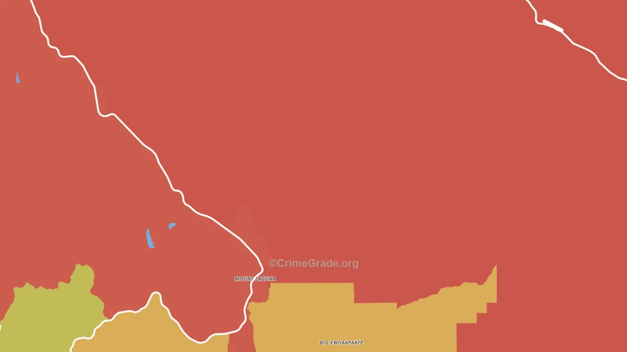 Mount Laguna, CA Map of Drug-Related Crime Rates