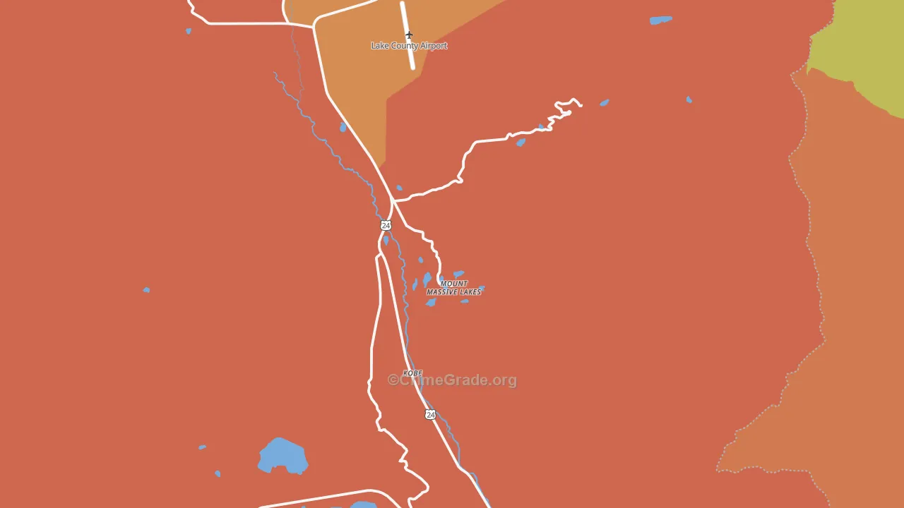 Mount Massive Lakes, CO Map of Drug-Related Crime Rates