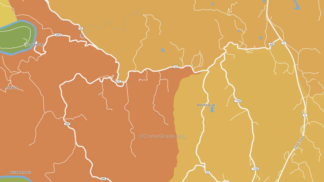 Mount Olive, KY Map of Drug-Related Crime Rates