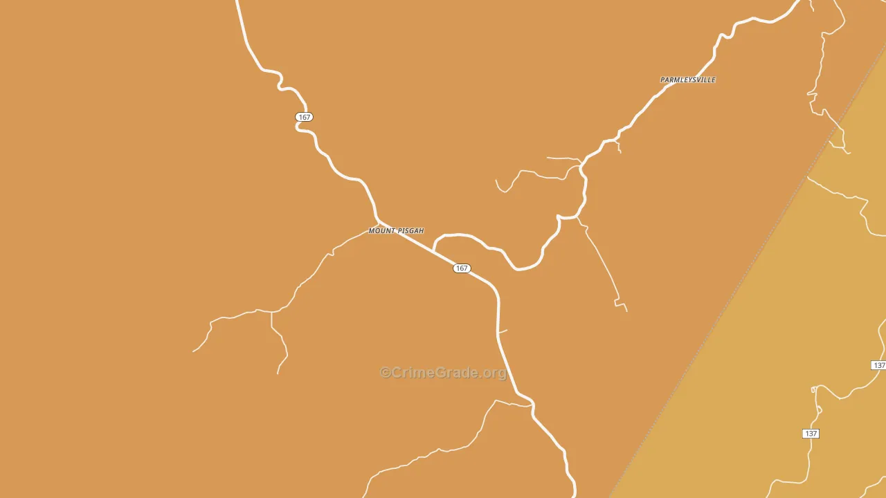 Mount Pisgah, KY Map of Drug-Related Crime Rates