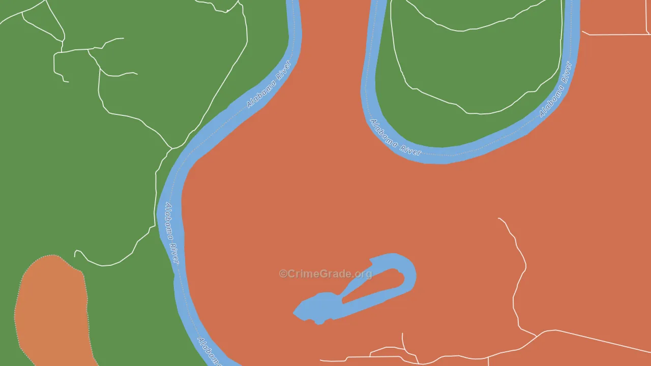 Mount Pleasant, AL Map of Drug-Related Crime Rates