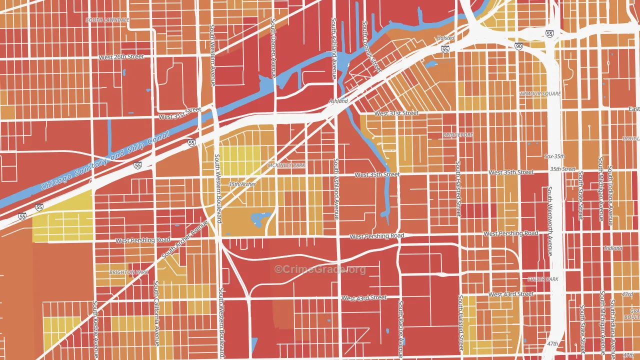 Mount Pleasant, Chicago, IL Map of Drug-Related Crime Rates