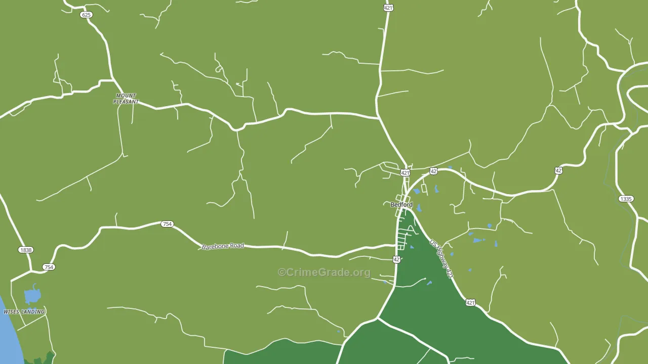 Mount Pleasant, KY Map of Drug-Related Crime Rates