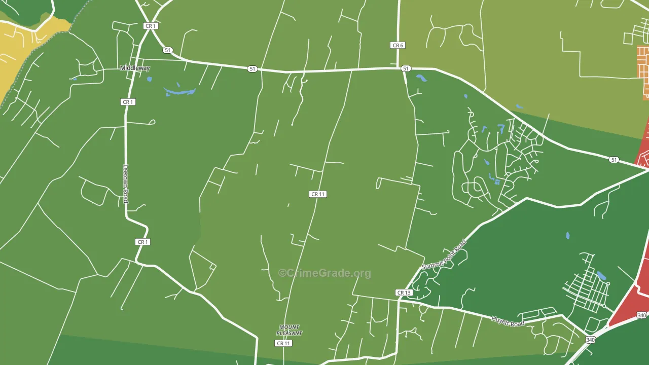 Mount Pleasant, WV Map of Drug-Related Crime Rates