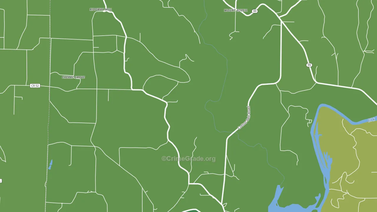 Mount Rozell, AL Map of Drug-Related Crime Rates