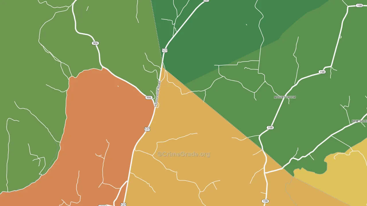 Mount Salem, KY Map of Drug-Related Crime Rates